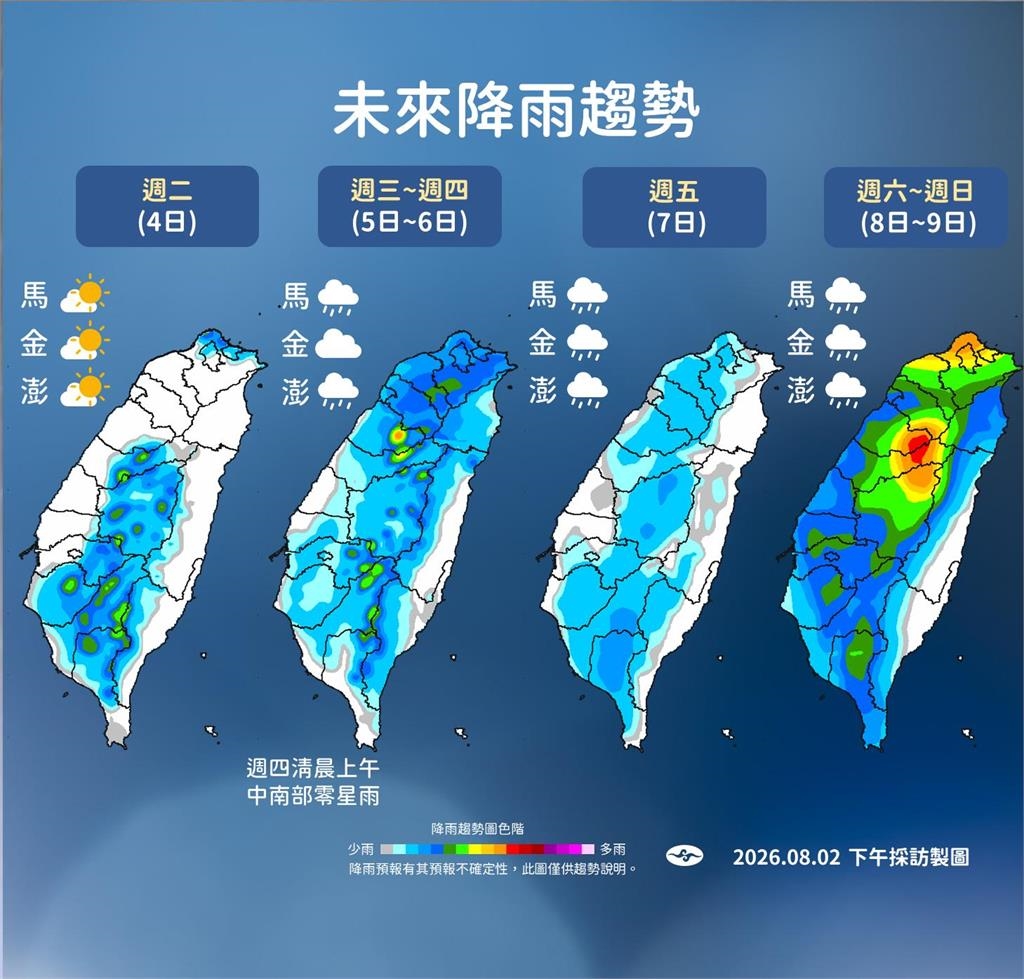 快新聞/雙颱共舞?「白海豚」最新路徑曝光 外圍環流逼近台灣...雨彈「這天」報到