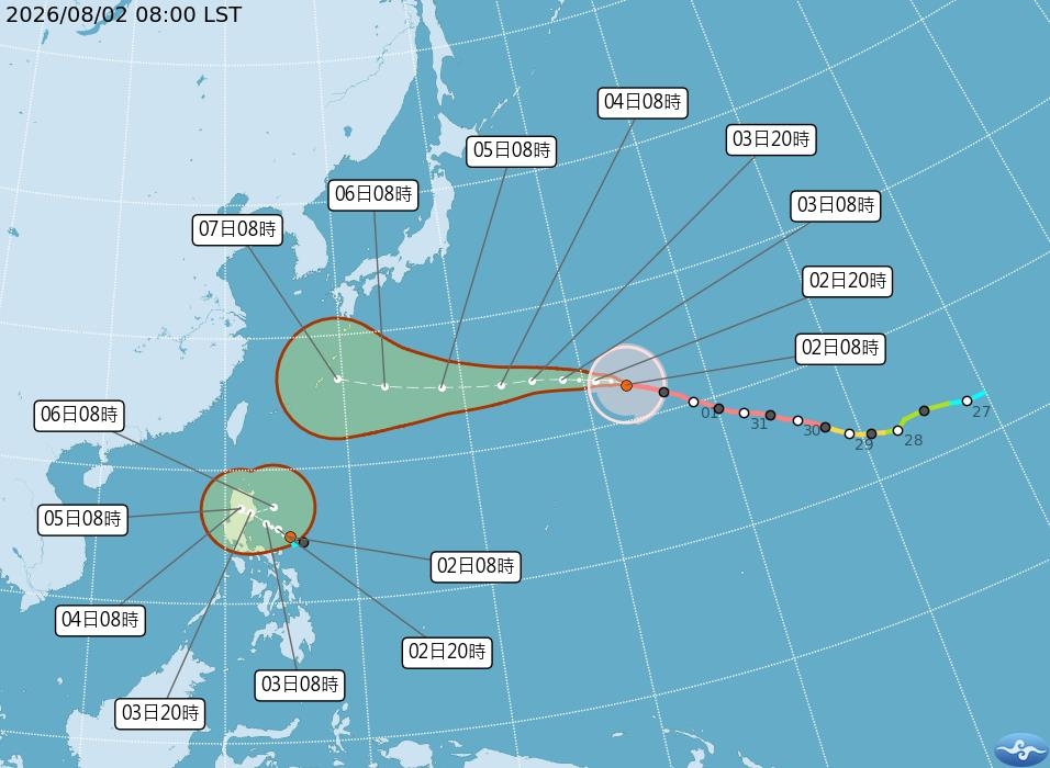 強颱「白海豚」侵台機率提升!這天雨彈開炸「外圍掠過北台灣」路徑曝光