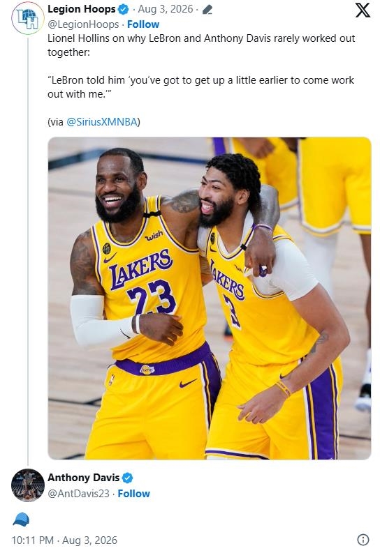 NBA(影)/「濃眉」無法早起和詹皇一起訓練?前湖人助理教練爆料過去往事