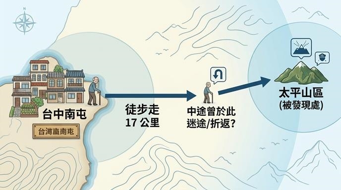 老翁徒步走17公里進太平山區 失聯5天奇蹟獲救