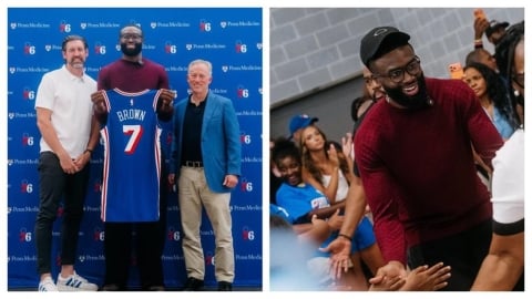 NBA(影)/「杰倫」首度在七六人亮相!自曝得知被交易後震驚到砸手機