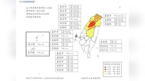 白海豚逼近!最新風雨預測出爐 6縣市達停班課標準