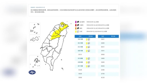 白海豚龜速西行「估北轉角度不大」 7縣市大雨特報