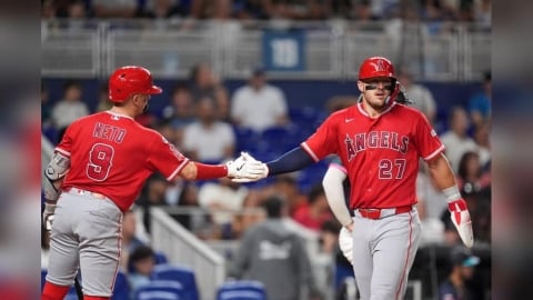 MLB(影)/鱒魚哥生日就是要開轟慶祝!楚奧特第6度炸裂締造大聯盟第一人