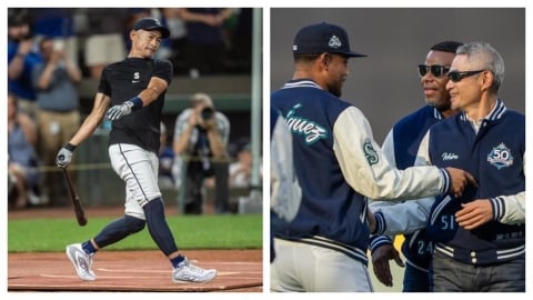 MLB(影)/水手熱鬧慶祝成軍50週年!「朗神」首度參加全壘打大賽果然寶刀未老