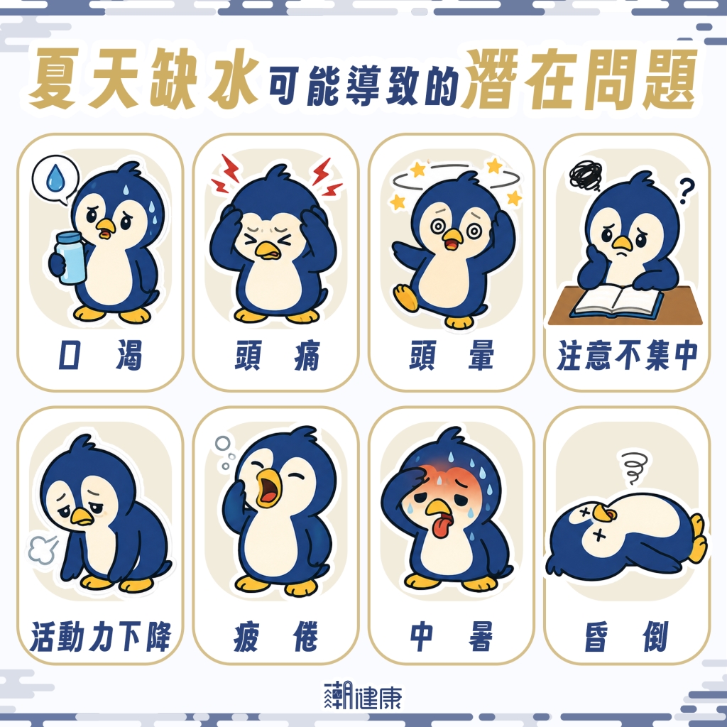 口渴才喝水已來不及! 缺水將牽動腦部與體溫調節