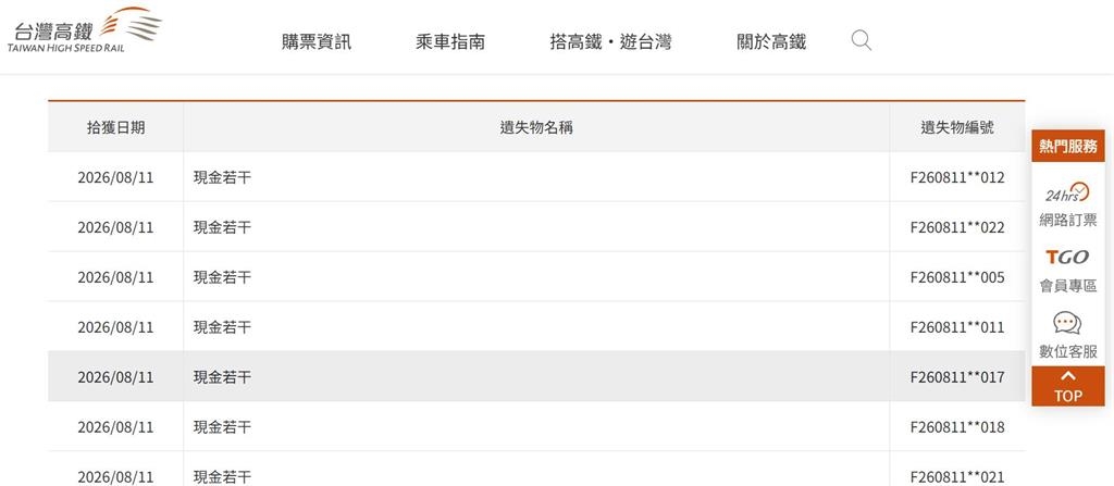 快新聞/是你嗎?清潔人員高鐵廁所撿到100萬 尚無人認領