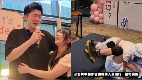 超狂準爸媽用「摔角賽」辦性別趴!「男女娃互毆」畫面曝掀萬人朝聖