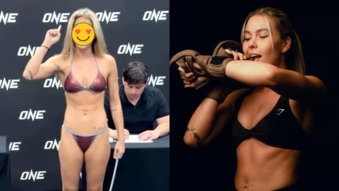 運動美女(影)／超火辣線條！英國女泰拳手「比基尼過磅」收服網友：教我打拳