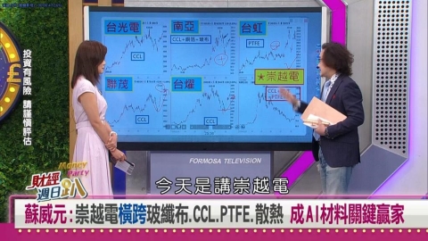 財經週日趴(影)/蘇威元:崇越電橫跨玻纖布.CCL.散熱 成AI材料關鍵贏家