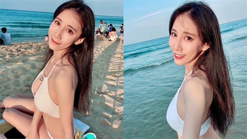 瑤瑤海邊辣穿比基尼!「胸前挖大空」超兇麻糬全看光…網嗨翻:流量密碼