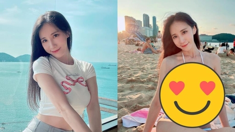 瑤瑤海邊辣穿比基尼!「胸前挖大空」超兇麻糬全看光…網嗨翻:流量密碼