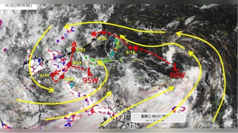 「季風低壓槽」雙擾動台灣! 氣象專家曝成颱機率:明全台防大雨