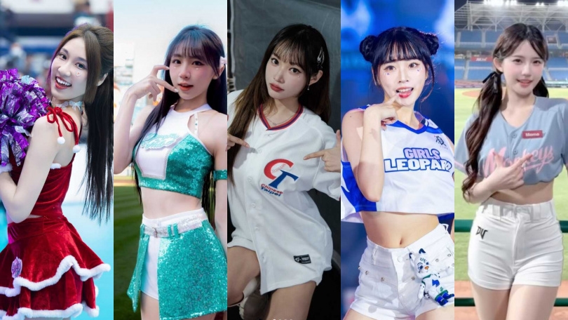茉莉（左起）、飛飛、Ann、思思、Momo，這5位樂天女孩新成員5人均具備舞台及應援經驗。（圖／翻攝自茉莉FB、飛飛IG、AnnIG、思思IG、MomoIG）