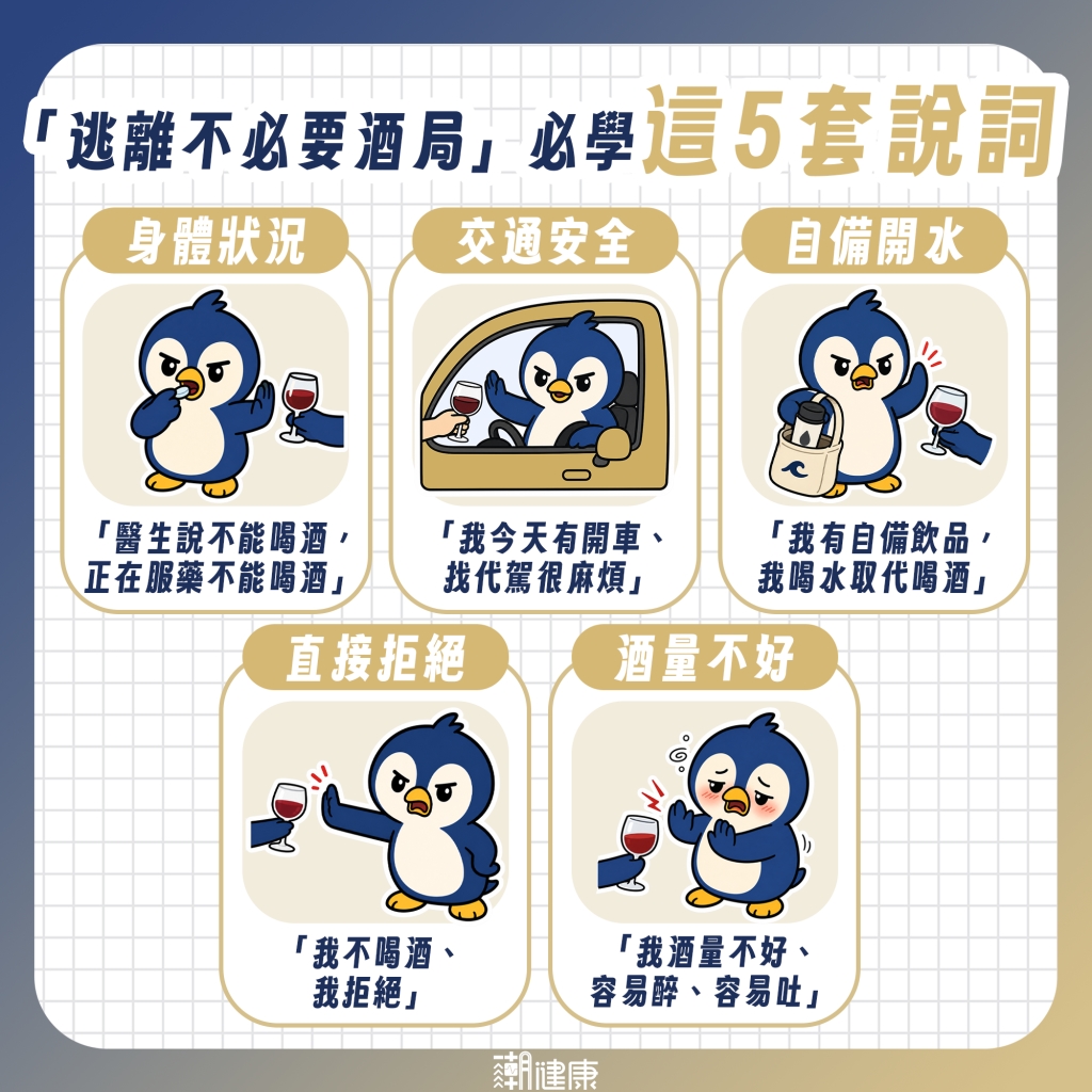 暑假如何拒絕不必要酒局? 最有效說詞竟非「有開車」:踩住底線又不失禮