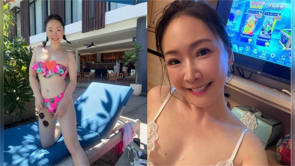 王俐人國外度假解封!粉紅泳裝「中空直逼禁區」彎腰嫩白雪球露餡