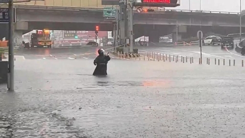 台南仁德慘淹! "積水及大腿".仁德交流道及多路段封閉
