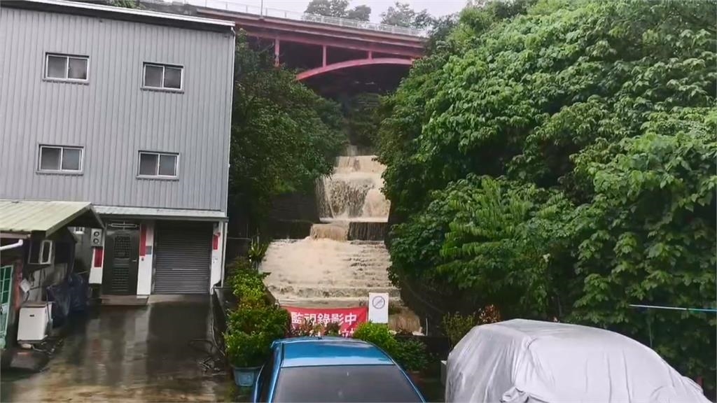 豪雨襲高雄!災情頻傳 輕軌列車慘遭路樹壓到