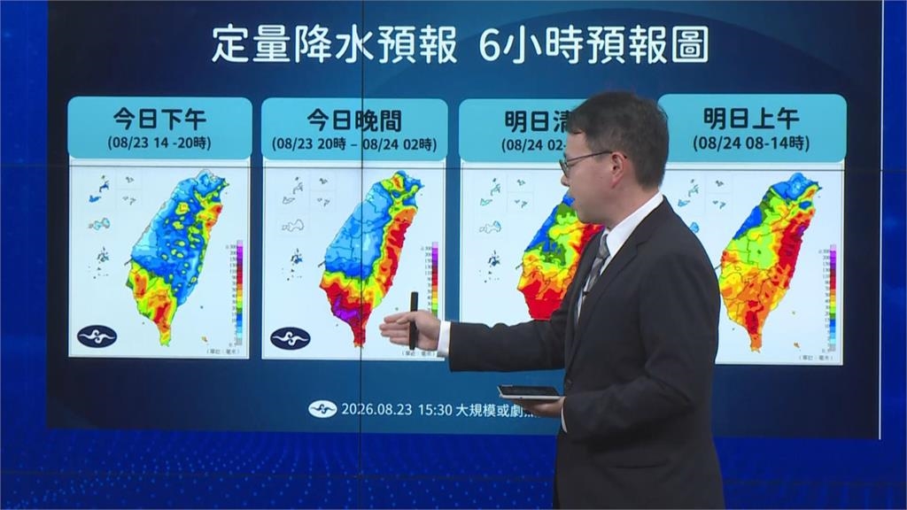 快新聞/豪雨炸南台灣!高雄累積雨量達驚人 氣象署曝雨將下到這天