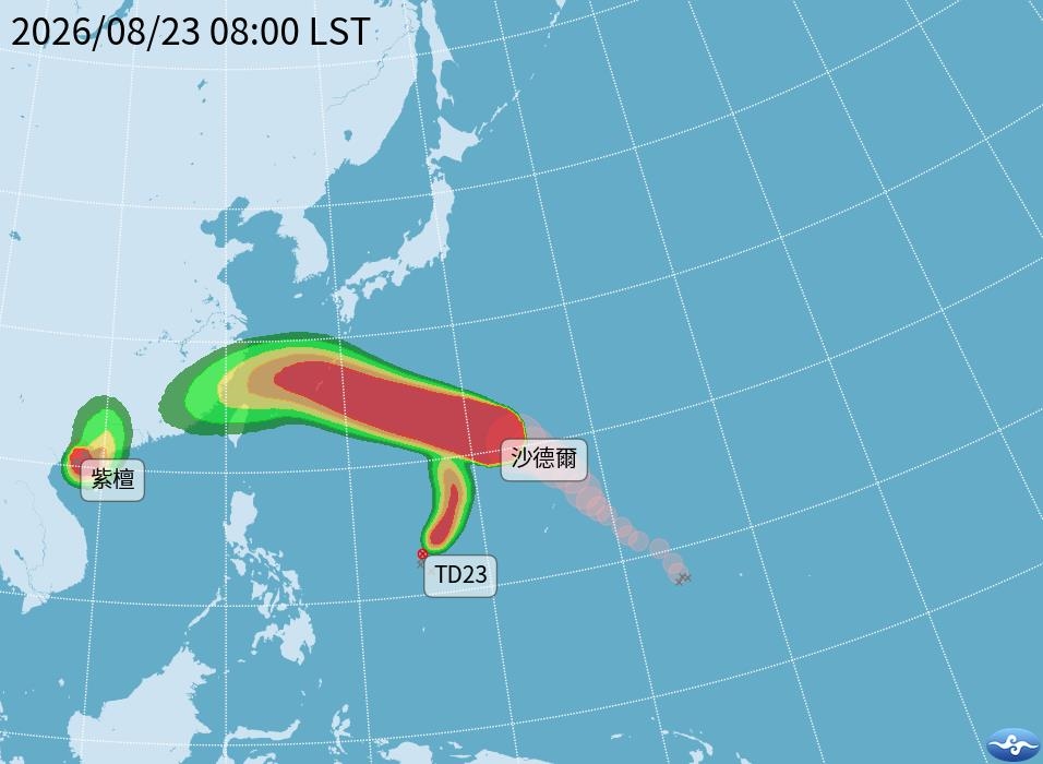 快新聞/又要放颱風假?「沙德爾」這兩日襲台 今年首登陸台灣機率全曝光
