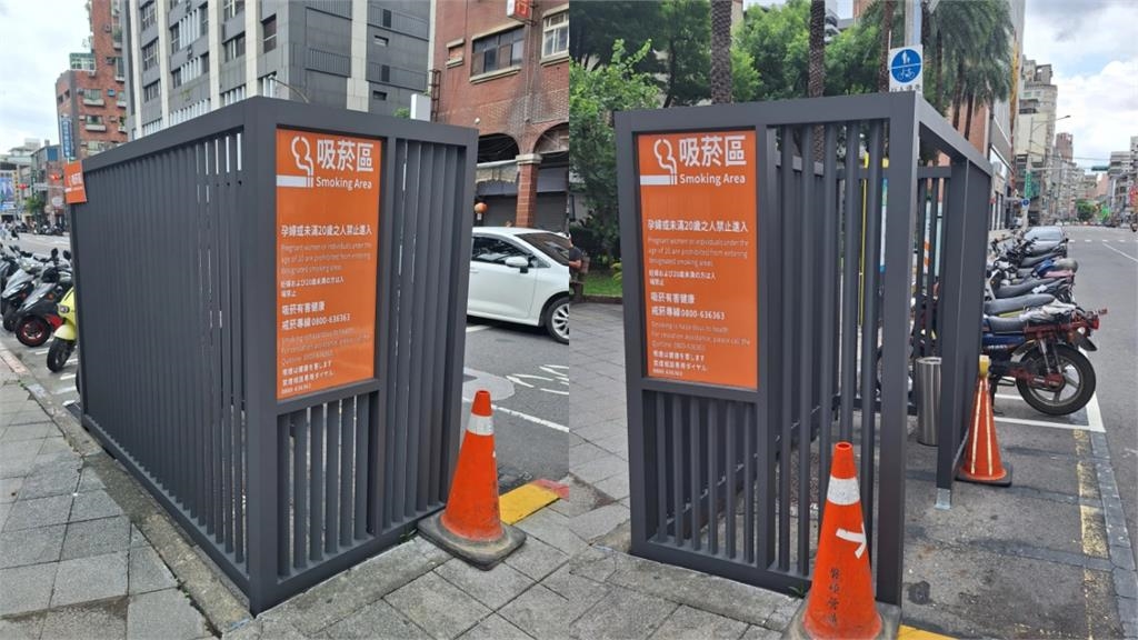 台北吸菸區驚見「柵欄設計」畫面曝光!網怒批「毀市容」:有被羞辱的感覺