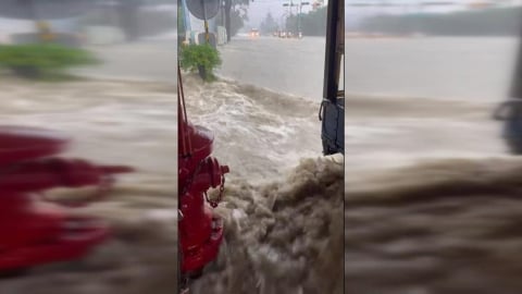 西南風挾帶旺盛水氣 高雄又暴雨多處積淹水