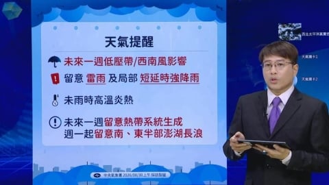 班朗、艾陶往北移動！氣象署曝最新影響　下週天氣仍需防豪雨