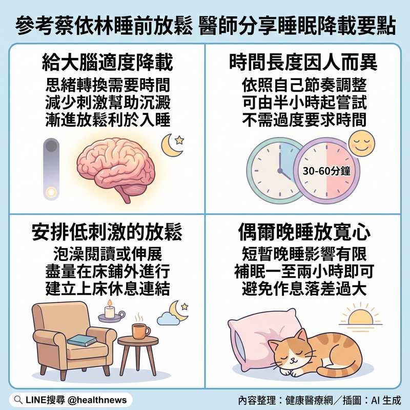 蔡依林睡前2小時Me Time 醫揭「降載」助眠:個人節奏更重要