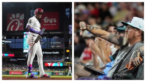 MLB(影)/馬提復出大聯盟上場遭自家人猛噓!響尾蛇球迷還不打算原諒他