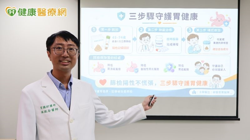 沒胃痛也可能感染！幽門螺旋桿菌常無症狀　醫：掌握3步驟防胃癌