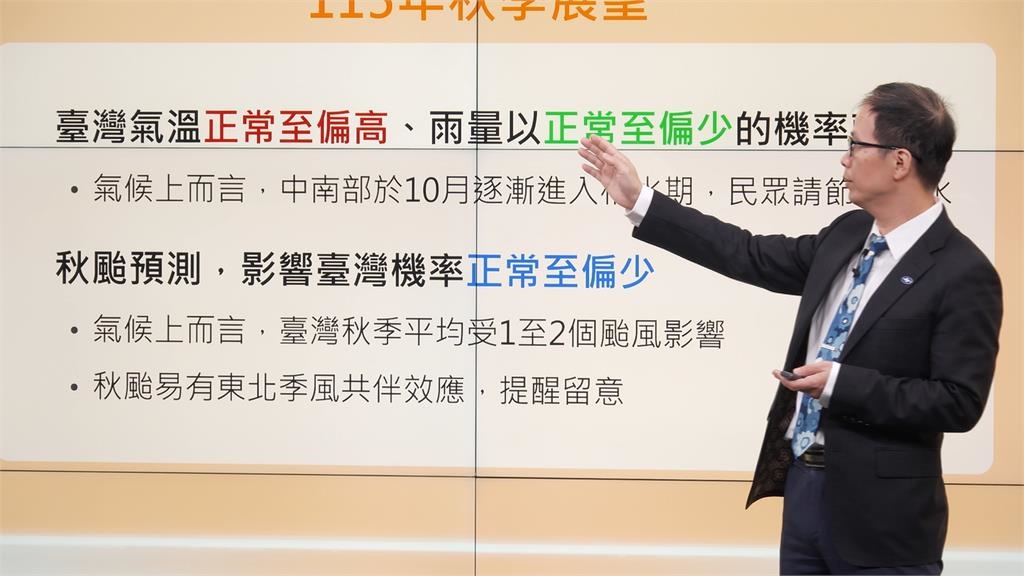 週五起南部雨勢漸減 氣象署:秋季雨量正常偏少