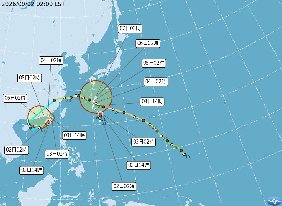 沙德爾復活「雙颱風場交會」雨彈再炸4天!專家曝「3可能路徑」估再活5天