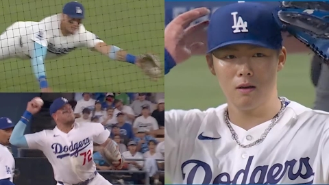 MLB(影)/山本OMG!無形的「道奇隊長」佈下「愛山本防線」單局秀背靠背美技