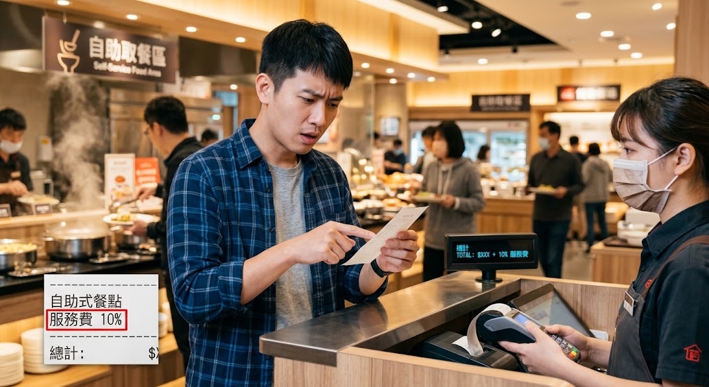 掃碼點餐、自取餐具「卻被收10%服務費」！老闆曝「收費原因」網傻眼：很討厭
