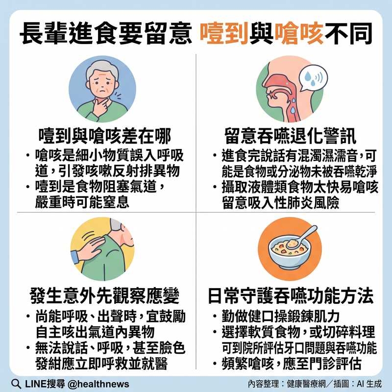 梅艷芳百歲母進食昏迷離世 醫談「噎到、嗆咳」差異:當心吞嚥退化