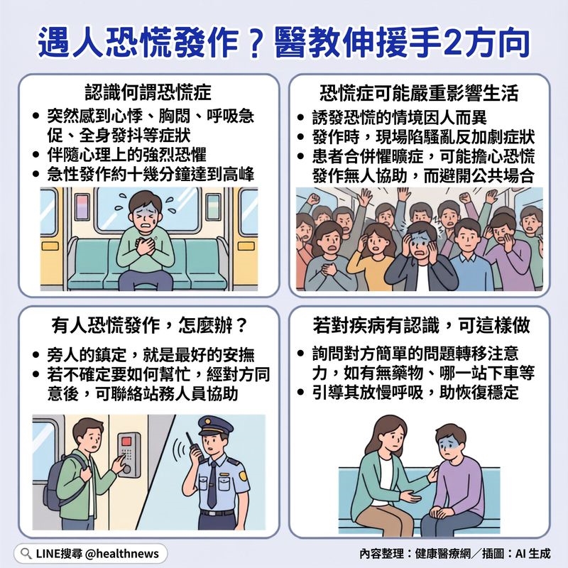 北捷男疑恐慌發作遭拍片上傳社群!醫談何謂恐慌症 民眾如何提供協助?