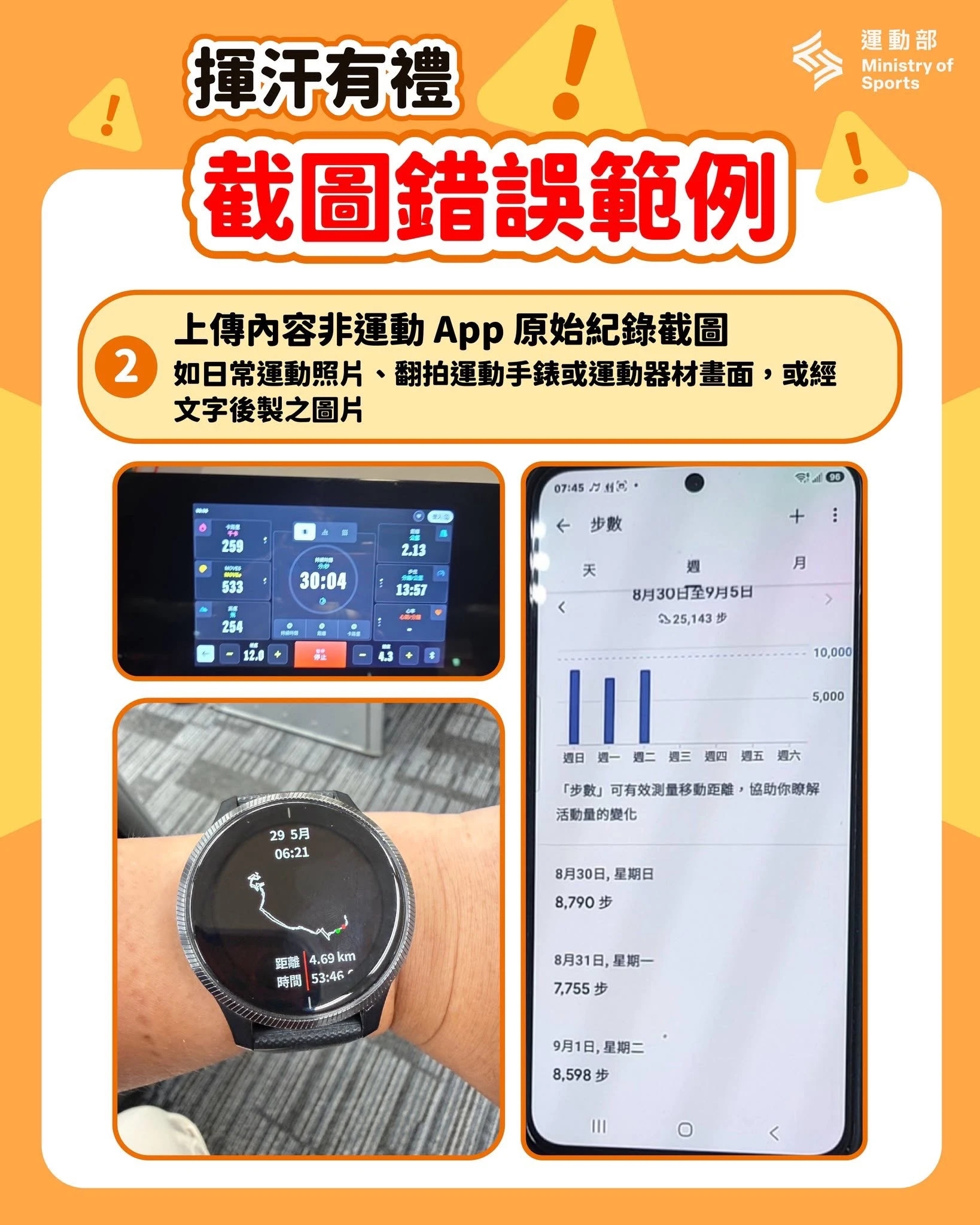 運動紀錄問題教學。(運動部臉書提供)