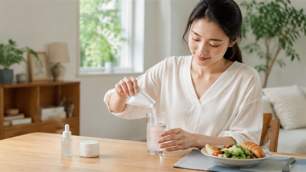 圖說:口服與外用玻尿酸的使用方式與產品定位不同,可依個人需求分別選擇。