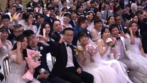 新北聯合婚禮「百對新人完婚」　侯友宜化身主婚人喊話催生