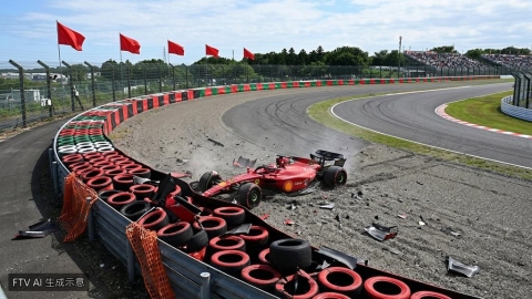 F1義大利站剛起跑爆嚴重車禍 Leclerc失控自撞遭出示紅旗暫停