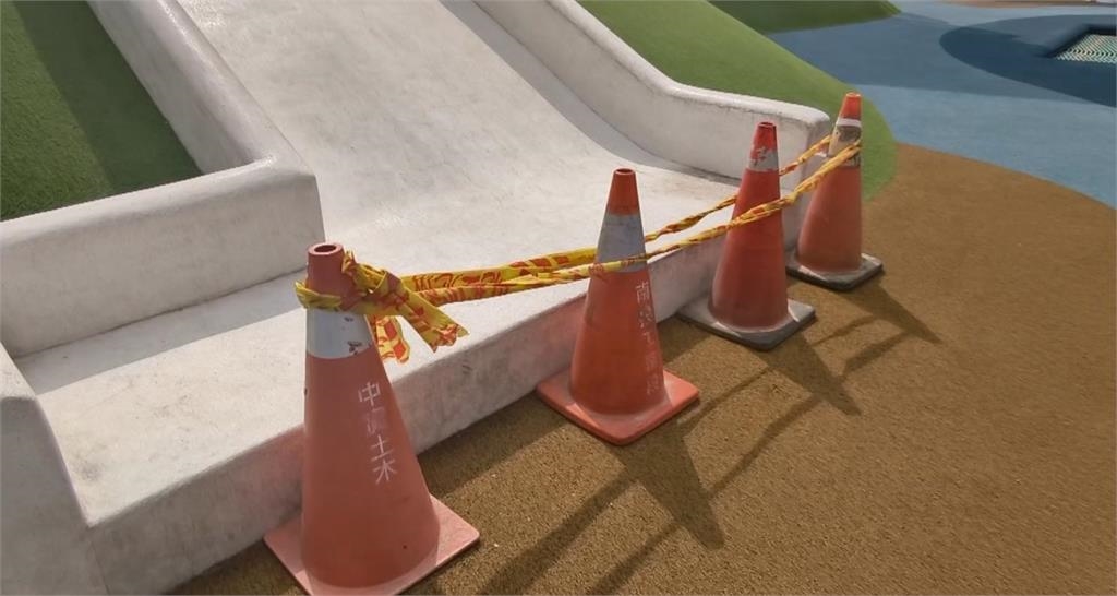 南投草屯酷比公園藏危機? 童溜滑梯「倒頭栽」重摔牙齒流血