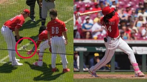 MLB(影)／全場拿「牠」沒轍！小克魯茲衝出休息室「拯救受傷小鳥」　轉頭上場開轟