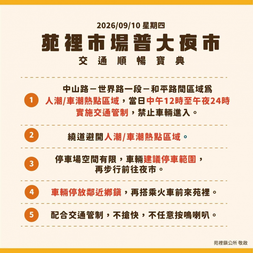 （圖／取自「苗栗縣苑裡鎮公所」臉書）