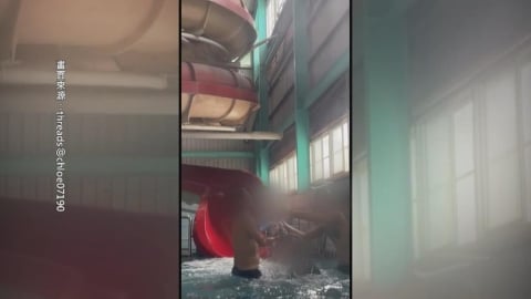 父母抱著衝「3樓高滑水道」至少3趟　女童大哭撕心裂肺