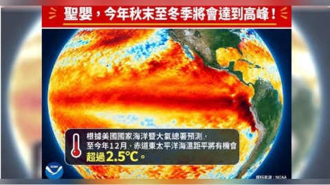 全球氣候警訊!聖嬰秋末至冬季達高峰 專家曝4特徵:歷史極強等級