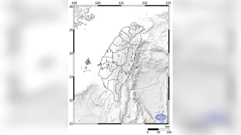 地牛翻身!花蓮外海發生規模4.5極淺層地震 7縣市有感