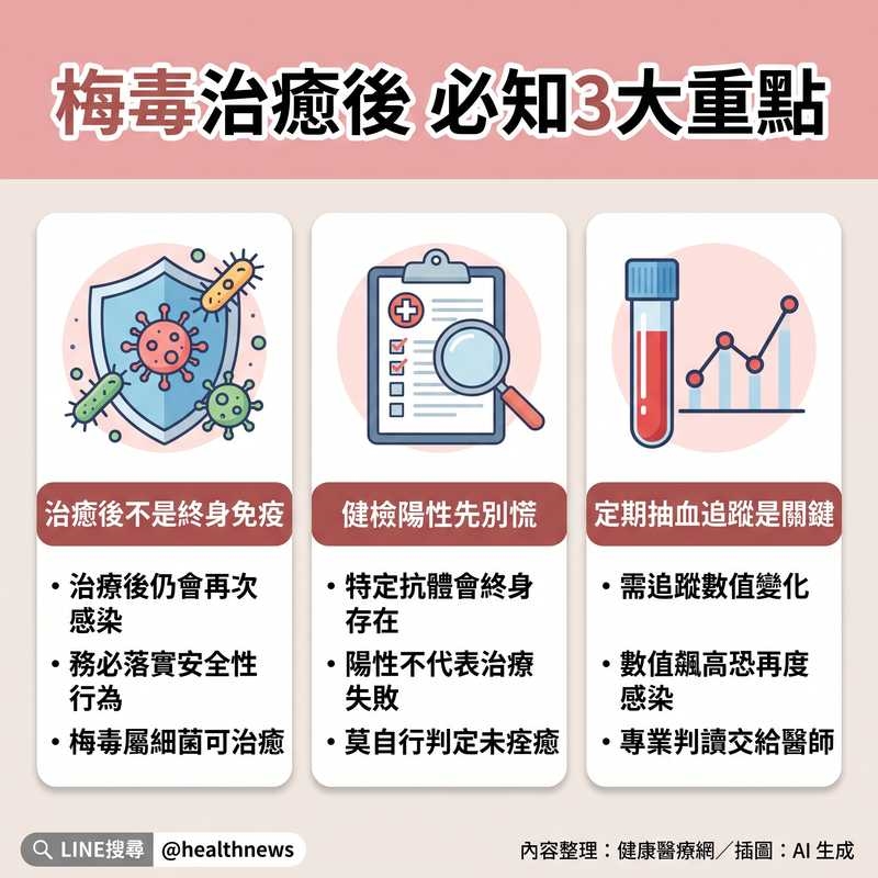 梅毒前8月6900例!治癒仍可能再感染 醫揭治療、追蹤注意事項