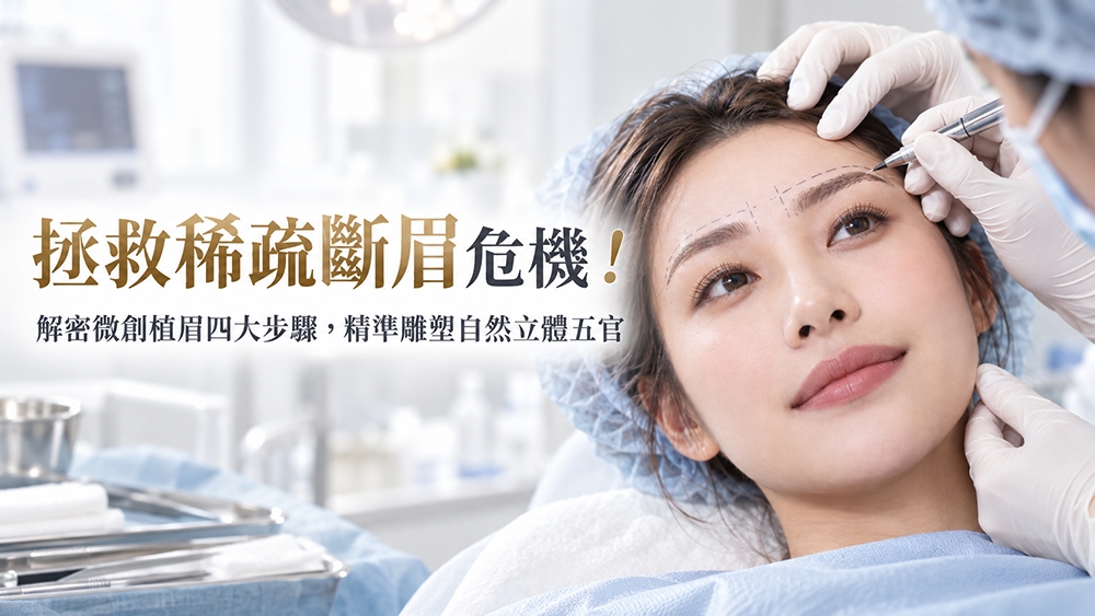 眉毛稀疏、斷眉怎麼辦?認識植眉手術四大步驟與術前評估重點