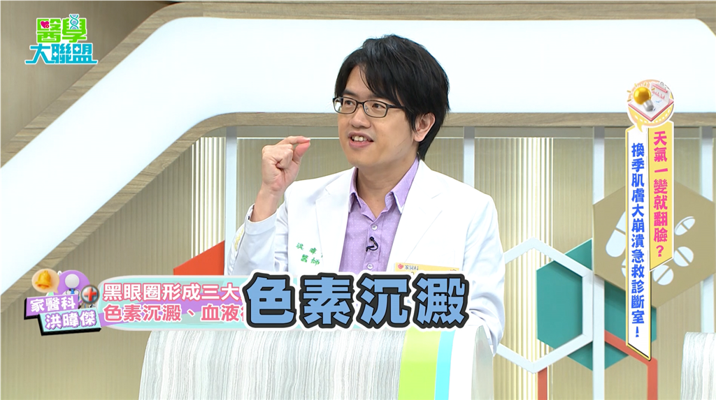秀秀子《醫學大聯盟》黑眼圈成因大解密! 專家曝四大類型:妳是哪一種!