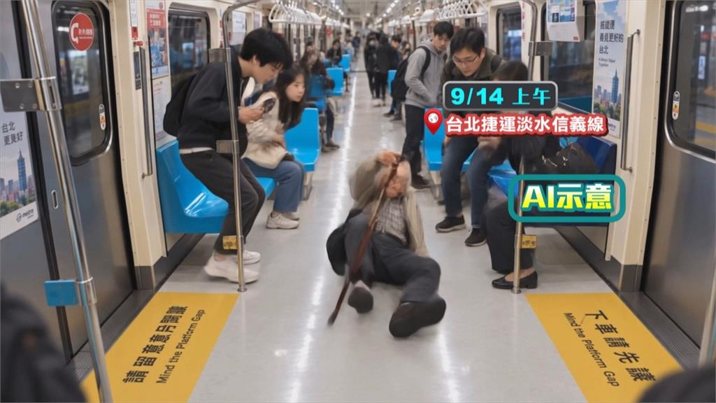 北捷立柱遭拆釀禍？　高齡翁搭車"站不穩倒地"送醫
